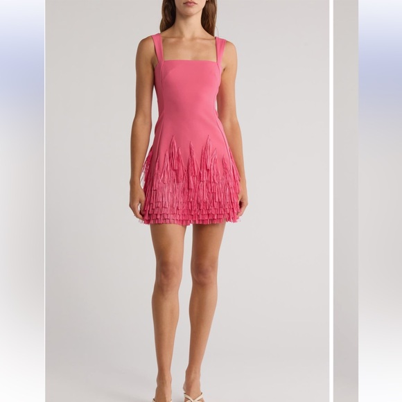 NWT CULT GAIA seraphina tassel trim fringe mini dress size small - Picture 2 of 6
